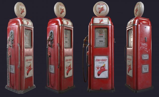 Gaspump 3D Model .c4d .max .obj .3ds .fbx .stl .blend 