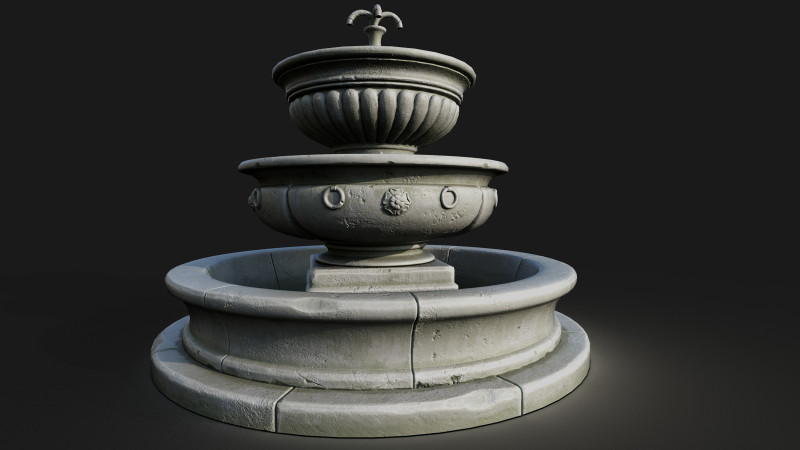 Fountain Modello 3D .c4d .max .obj .3ds .fbx .stl .blend 