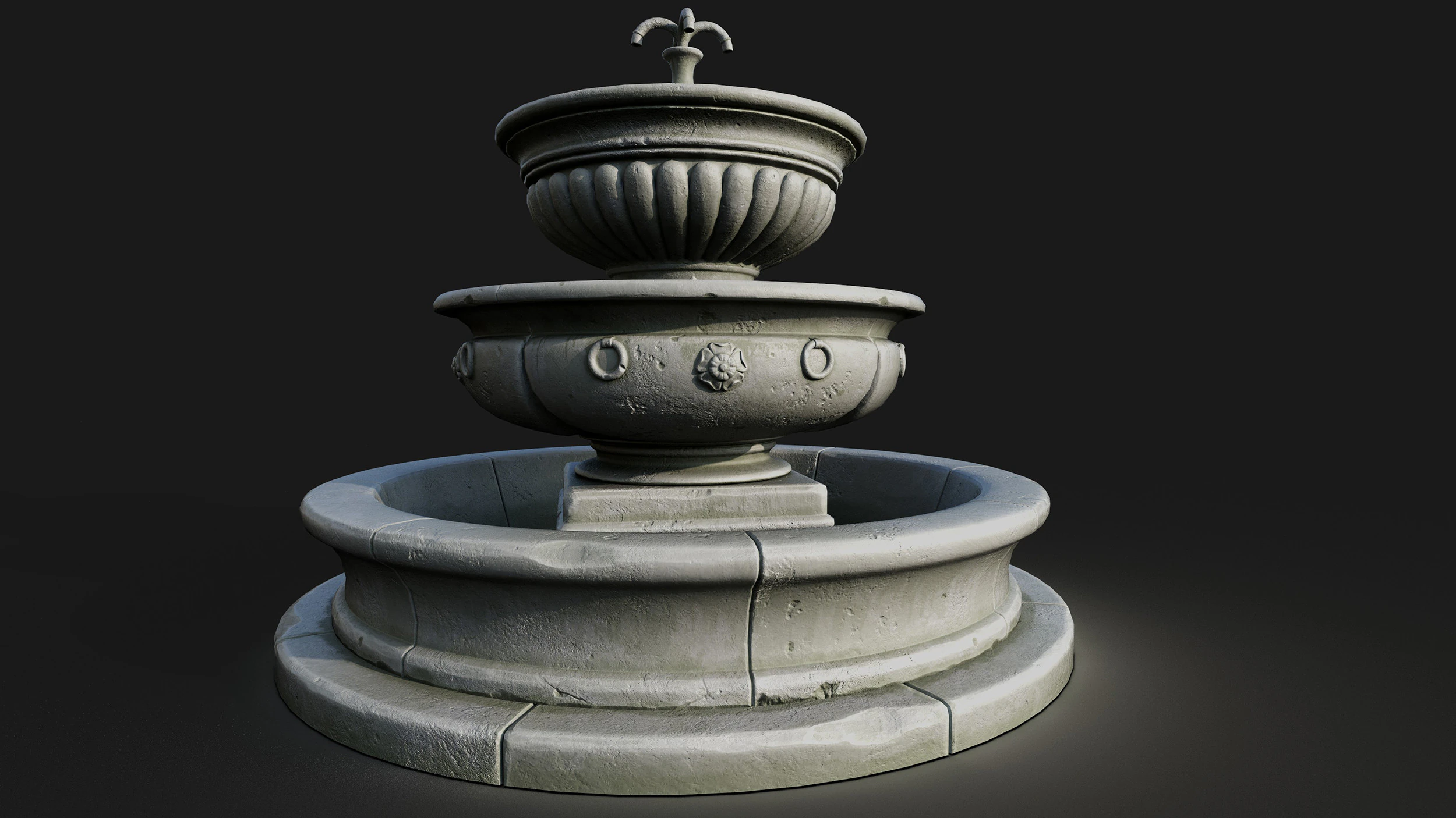 Fountain 3D Model .c4d .max .obj .3ds .fbx .stl .blend