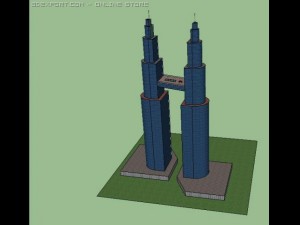 paradise twin towers Model 3D