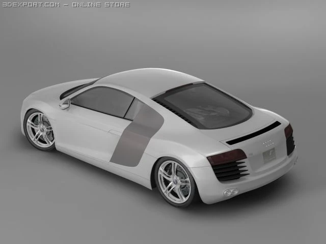アウディ R8 3Dモデル .c4d .max .obj .3ds .fbx .stl .blend 