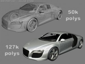 audi r8 3Dモデル