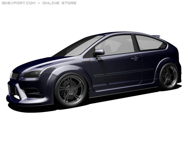 フォードフォーカスST 3Dモデル .c4d .max .obj .3ds .fbx .stl .blend 