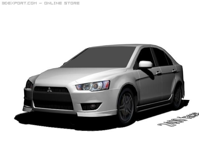 lancer x 3D Model .c4d .max .obj .3ds .fbx .stl .blend 