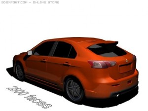lancer x sportback Model 3D