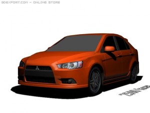 lancer x sportback Modèle 3D