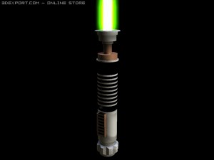 luke skywalkers lightsaber 3D Model