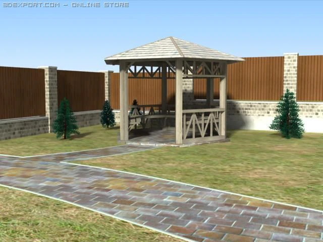 besedka 3D Model .c4d .max .obj .3ds .fbx .stl .blend 