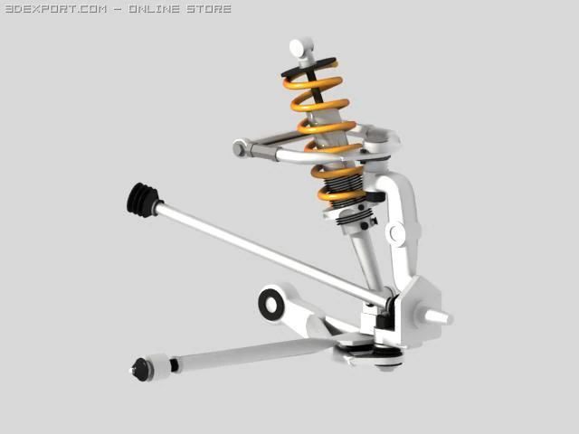 suspension bracket 3D Model .c4d .max .obj .3ds .fbx .stl .blend 