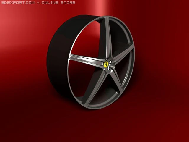 ferrari rim 3D Model .c4d .max .obj .3ds .fbx .stl .blend 