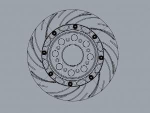 racing brake disk 3D 모델