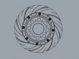 racing brake disk 3D Model