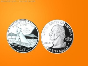 rhode island state quarter Model 3D