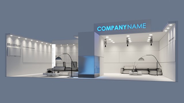 exhibition stall 02 3D 모델 .c4d .max .obj .3ds .fbx .stl .blend 