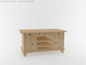 table with boxes Model 3D