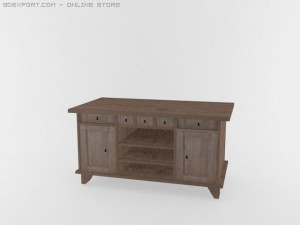 table with boxes Modelo 3D