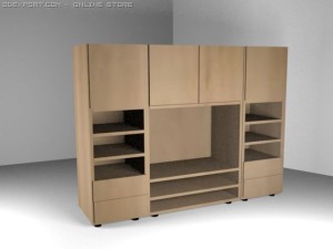 shelving for tv 3D 모델