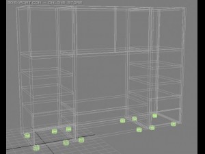 shelving for tv 3D 모델