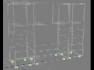 shelving for tv 3D Model