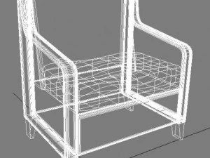 pink armchair 3D Model