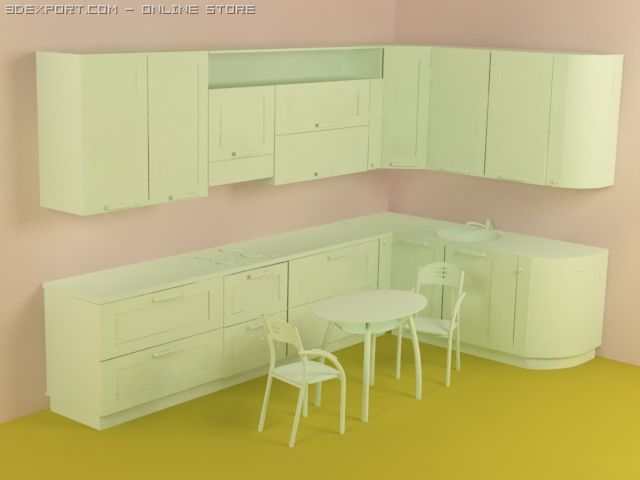 kitchen 3D 模型 .c4d .max .obj .3ds .fbx .stl .blend 