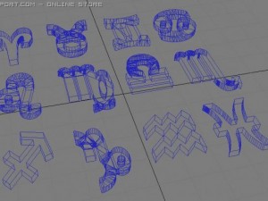 zodiacal signs Modelo 3D