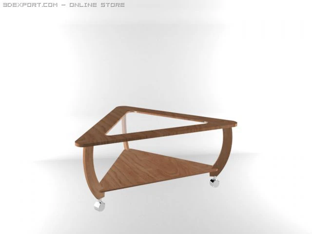 triangular table 3D Model .c4d .max .obj .3ds .fbx .stl .blend 