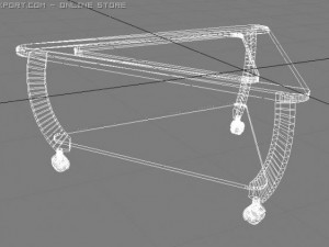 triangular table 3D 모델