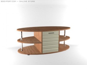oval table 3D Модель