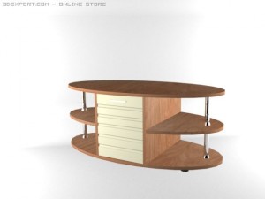 oval table 3D 모델