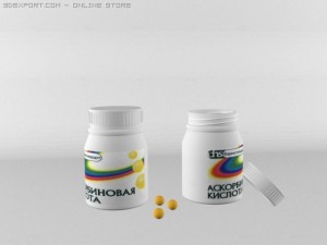 jar of vitamins 3D Модель