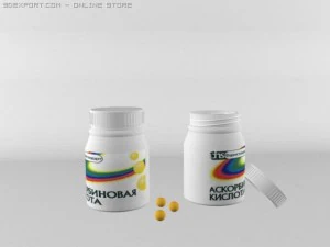 pote de vitaminas Modelo 3D