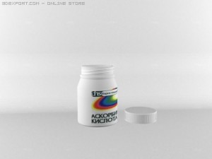 jar of vitamins Model 3D