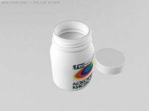 jar of vitamins Model 3D