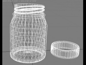 jar of vitamins Model 3D
