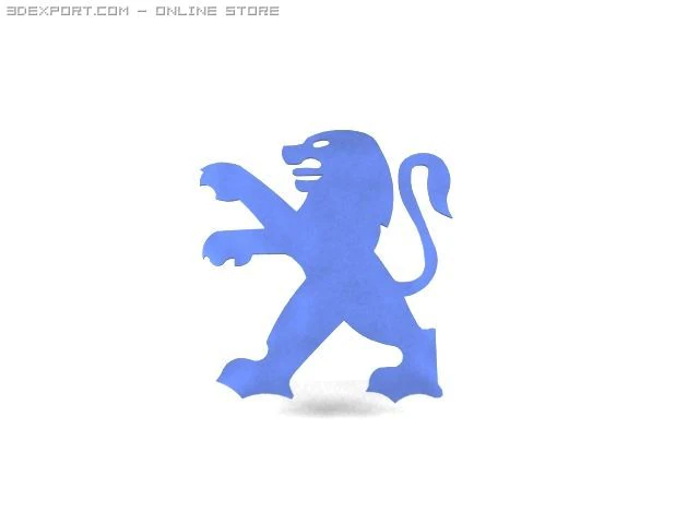 peugeot logo 3D Model .c4d .max .obj .3ds .fbx .stl .blend 