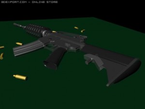 m4 army rifle Model 3D