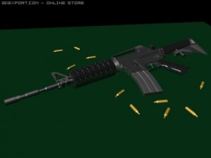 m4 army rifle Modelo 3D