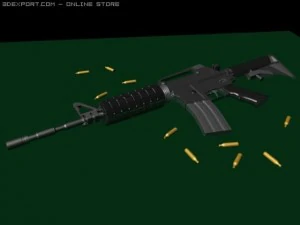 m4 army rifle 3D Model