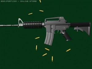 m4 army rifle 3D Model