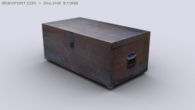 old wood box 3D Модель .c4d .max .obj .3ds .fbx .stl .blend 