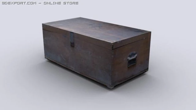 old wood box 3D Model .c4d .max .obj .3ds .fbx .stl .blend 