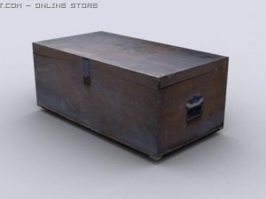 old wood box Modelo 3D