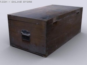 old wood box 3D Модель