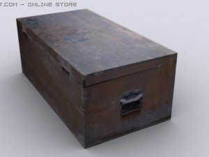 old wood box 3D Модель