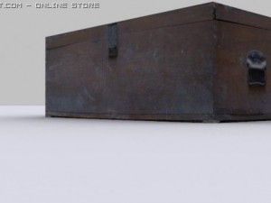 old wood box 3D Модель