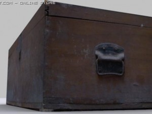 old wood box 3D Модель