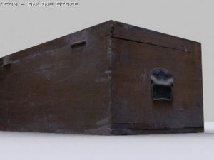 old wood box 3D Модель