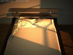 bed bedroom scene Modèle 3D