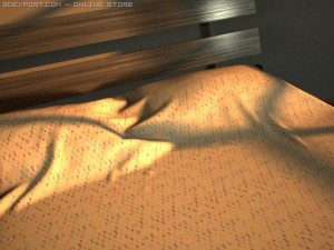 bed bedroom scene Modèle 3D